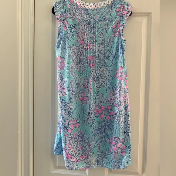Lilly Pulitzer Joan Tunic Dress SZ S Blue Ibiza Now You Sea Me - Picture 6 of 15